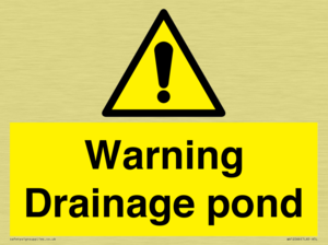 Warning Drainage pond